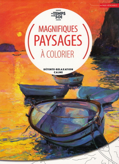 Magnifiques paysages à colorier : orange - COLLECTIF