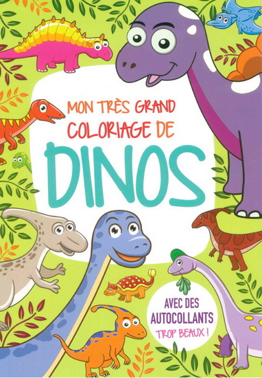 Mon très grand coloriage de dinos - COLLECTIF