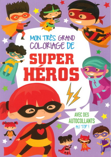 Mon très grand coloriage de super héros - COLLECTIF