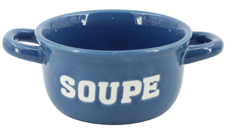 Bol à soupe bleu