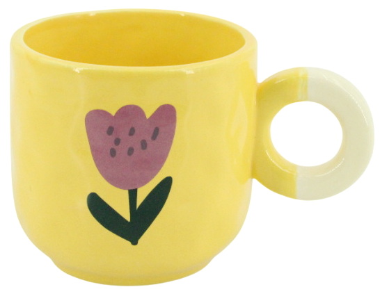 Tasse fleur jaune