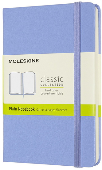 Carnet Classic blanc Poche Rigide Bleu hortensia Moleskine