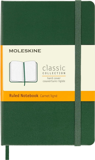 Cahier ligné poche rigide Vert Moleskine
