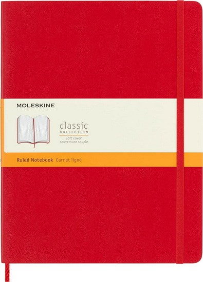 Carnet Classic ligné XL souple Rouge Moleskine