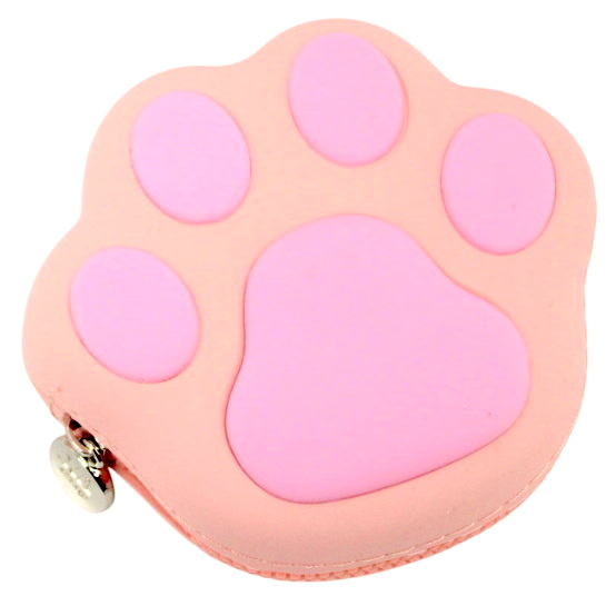 Porte-monnaie patte de chat rose