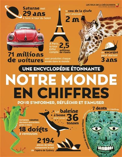 Notre monde en chiffres : pour s&#39;informer, réfléchir et s&#39;amuser : une encyclopédie étonnante - COLLECTIF