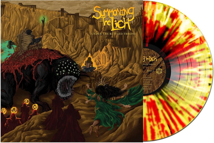Under The Reviled Throne (Vinyle - Transparent Yellow W/ Heavy Black & Red Splatter ) - SUMMONING THE LICH