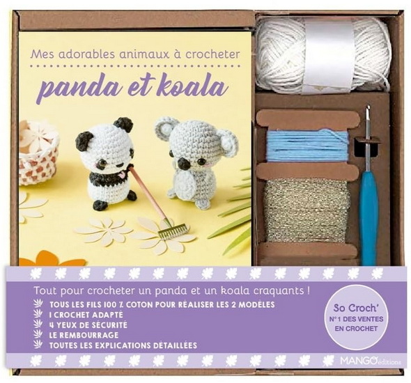 Mes adorables animaux à crocheter : panda et koala - COLLECTIF