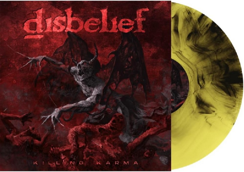 Killing Karma (Vinyle - Jaune et Noir Marbre) - DISBELIEF