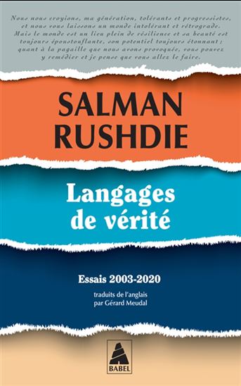 Langages de vérité : essais 2003-2020 - SALMAN RUSHDIE