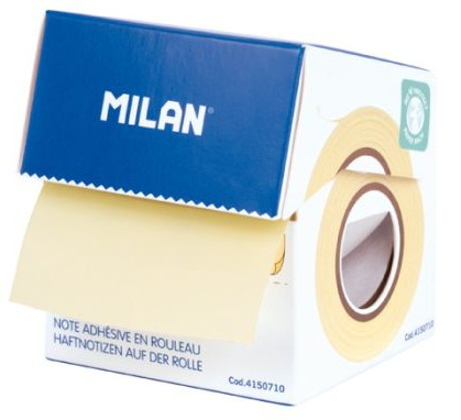 Rouleau notes adhésives jaune pastel 50 mm * 10m