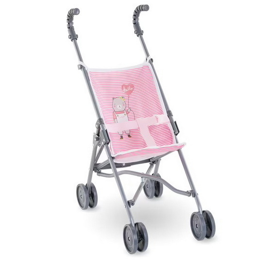 Poussette Canne rose pour poupon 36 à 52 cm