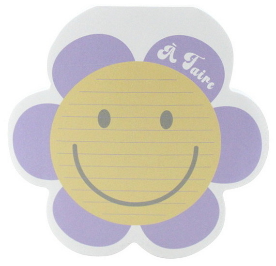 Bloc-notes fleur sourire