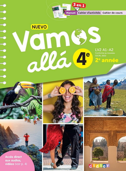 Nuevo vamos alla 4e, LV2 A1-A2 : conforme au nouveau CECRL 2022, 2e année - Collectif