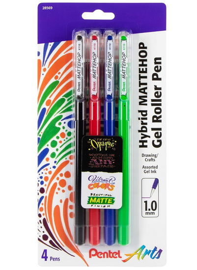 Ens. 4 stylos gel Mattehop