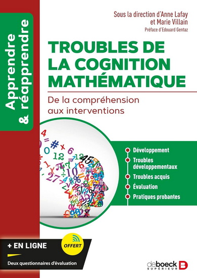 Cognition mathématique : prise en soins des patients : théorie, bonnes pratiques, accompagner le patient et les aidants - ANNE LAFAY - MARIE VILLAIN