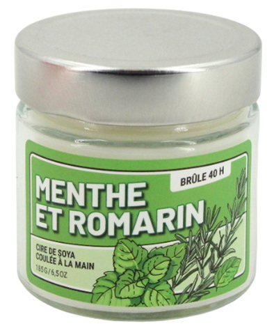 Chandelle Menthe et romarin