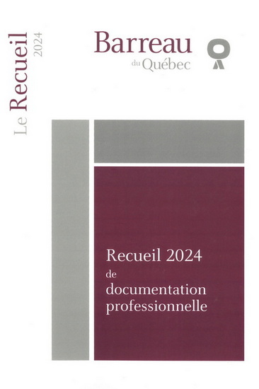 Recueil 2024 de documentation professionnelle - COLLECTIF