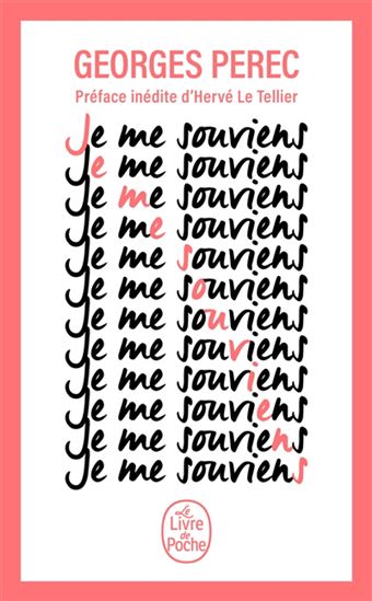 Je me souviens - GEORGES PEREC