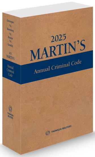 Martin&#39;s Annual Criminal Code 2025 - COLLECTIF