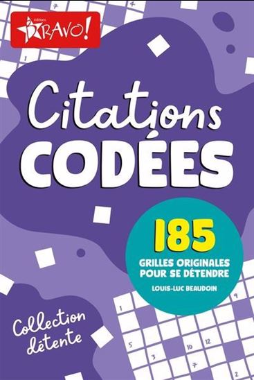 Citations codées : 185 grilles originales pour se détendre - COLLECTIF