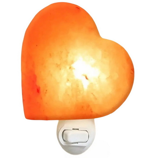 Veilleuse cœur sel himalayen