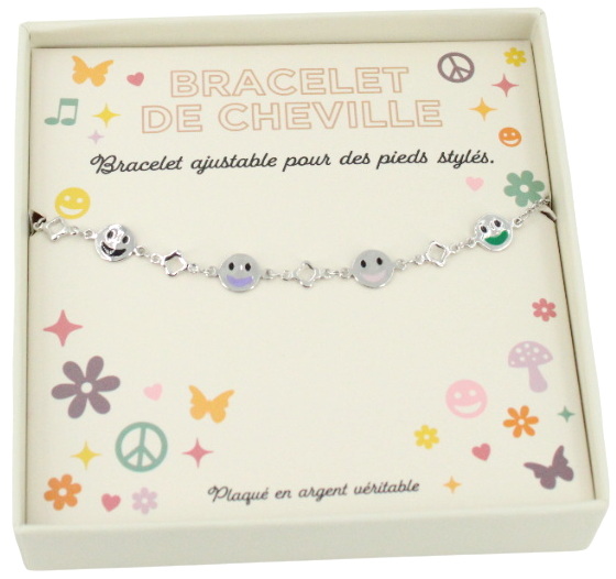 Bracelet de cheville sourires