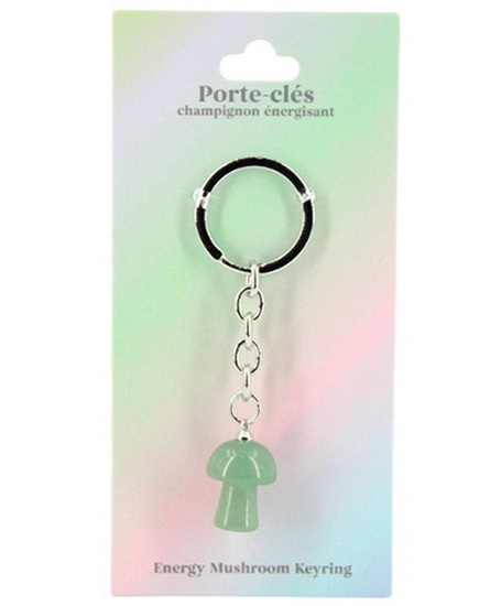 Porte-clés champignon aventurine