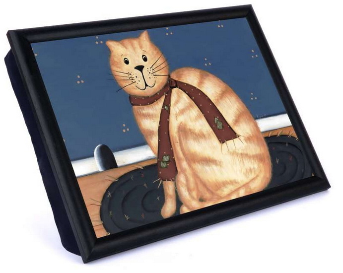 Coussin de lecture Le chat heureux
