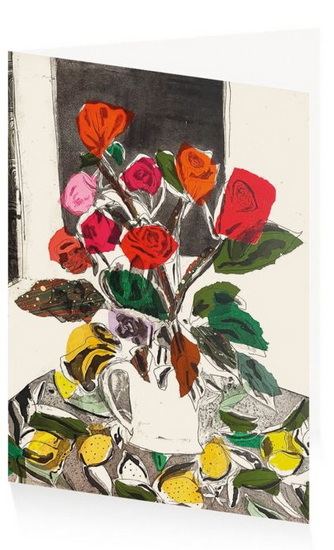 Hassan: Vase et bouquet de roses