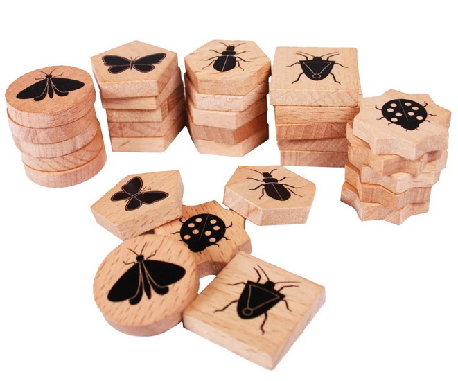Oiseaux de paradis Jetons en bois deluxe