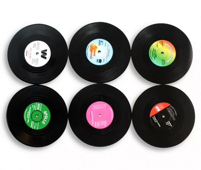 Ens. 6 sous-verres vinyles