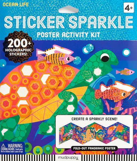 Ocean Life Sticker Sparkle Poster Acitvity Kit - COLLECTIF