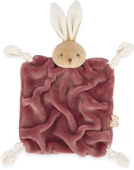 Doudou lapin rose foncé