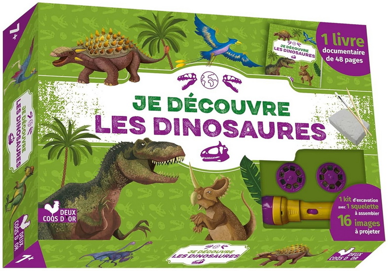 Je découvre les dinosaures : coffret avec lampe et kit excavation N. éd. Cof. - ERIC MATHIVET