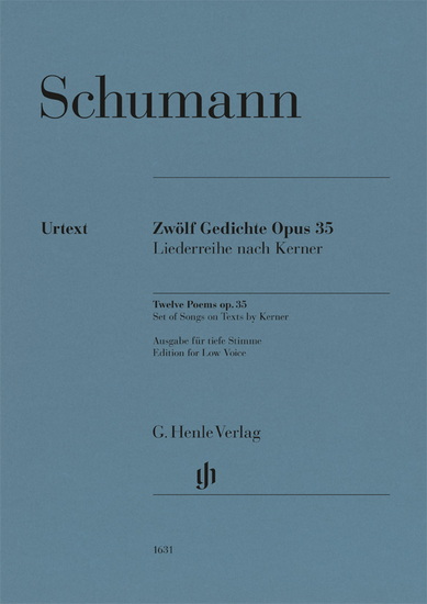 Twelve Poems, Op. 35 - Set Of Songs On Texts By Kerner (Voix Grave & Piano) - ROBERT SCHUMANN