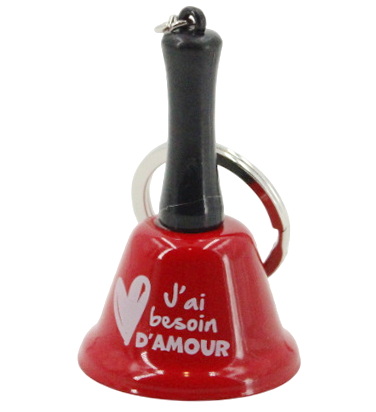 Porte-clés clochette - J&#39;ai besoin d&#39;amour