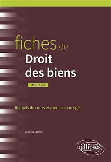 Fiches de Droit des biens - VANESSA VALETTE