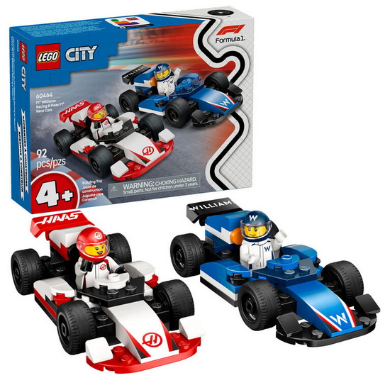 Les voitures de course de F1 Williams Racing et Haas F1