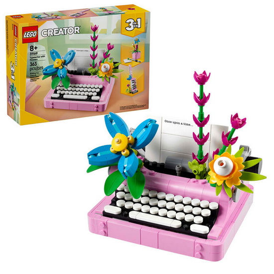 La machine à écrire avec des fleurs