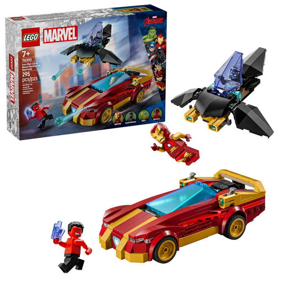 La voiture d’Iron Man et Black Panther contre Hulk rouge