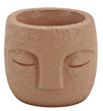 Pot visage terracotta