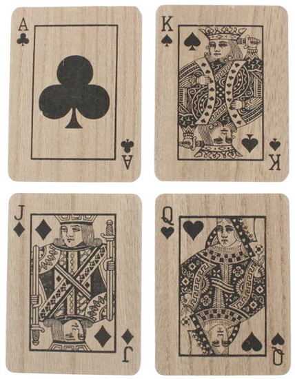 Ens. 4 sous-verres cartes