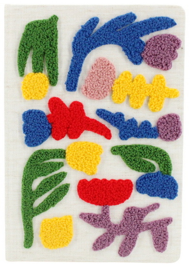 Journal touffeté fleurs abstraites 140p