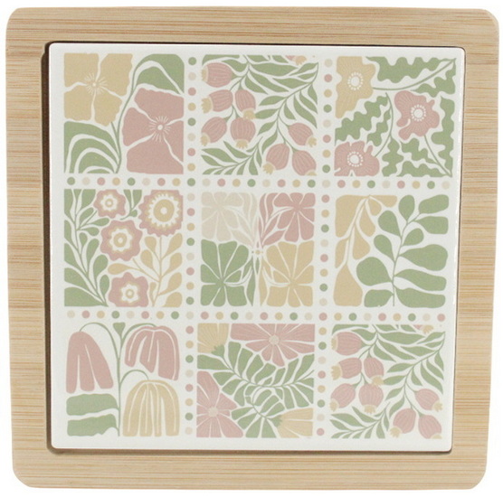 Sous plat fleurs