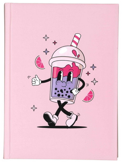 Cahier de notes ligné thé aux perles coloré