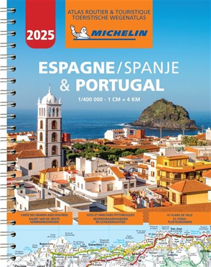 Espagne & Portugal 2025 : atlas routier & touristique N. éd. - COLLECTIF