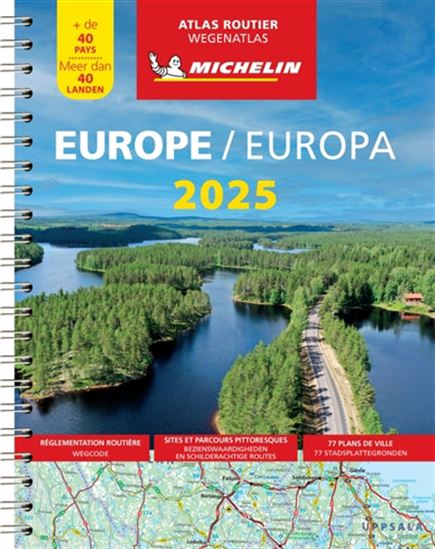 Europe 2025 : atlas routier : + de 40 pays N. éd. - COLLECTIF