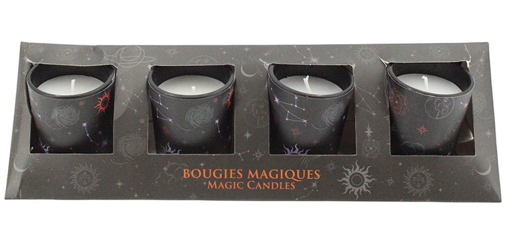 Ens. 4 bougies parfumées magie
