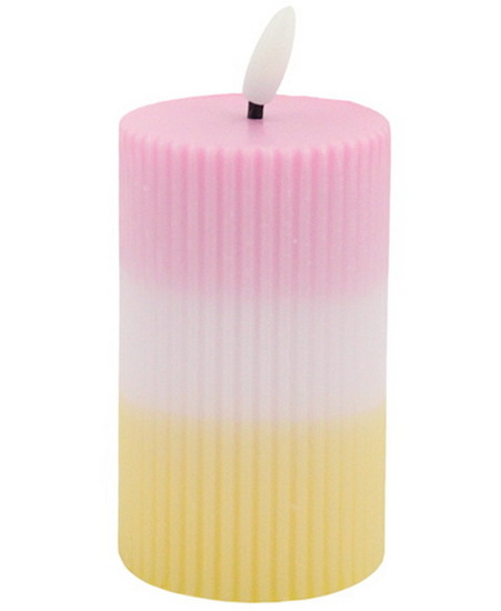 Bougie Led Dégradé rose